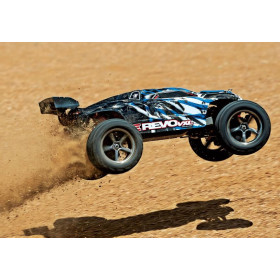 TRAXXAS Auto E-Revo VXL 1/16 Monster Truck + TSM (Niebieski)