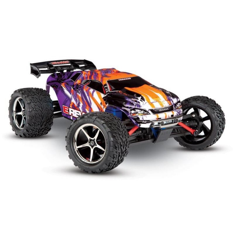 TRAXXAS Auto E-Revo VXL 1/16 Monster Truck + TSM (Fioletowy)
