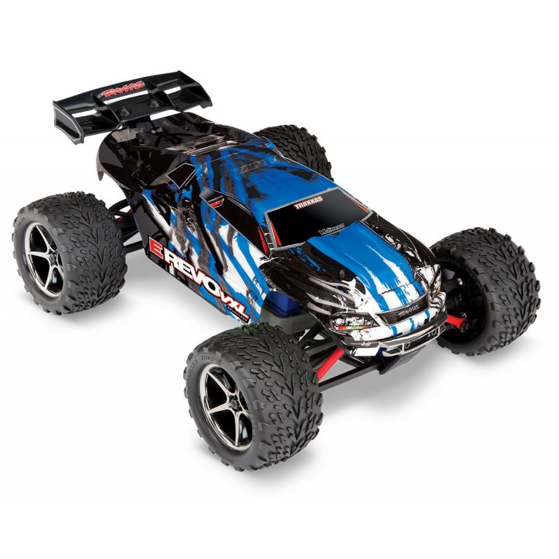 TRAXXAS Auto E-Revo VXL 1/16 Monster Truck + TSM (Niebieski)