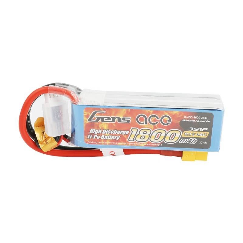 GENS ACE Akumulator LiPo 1800mAh 11.1V 45C 3S1P XT60