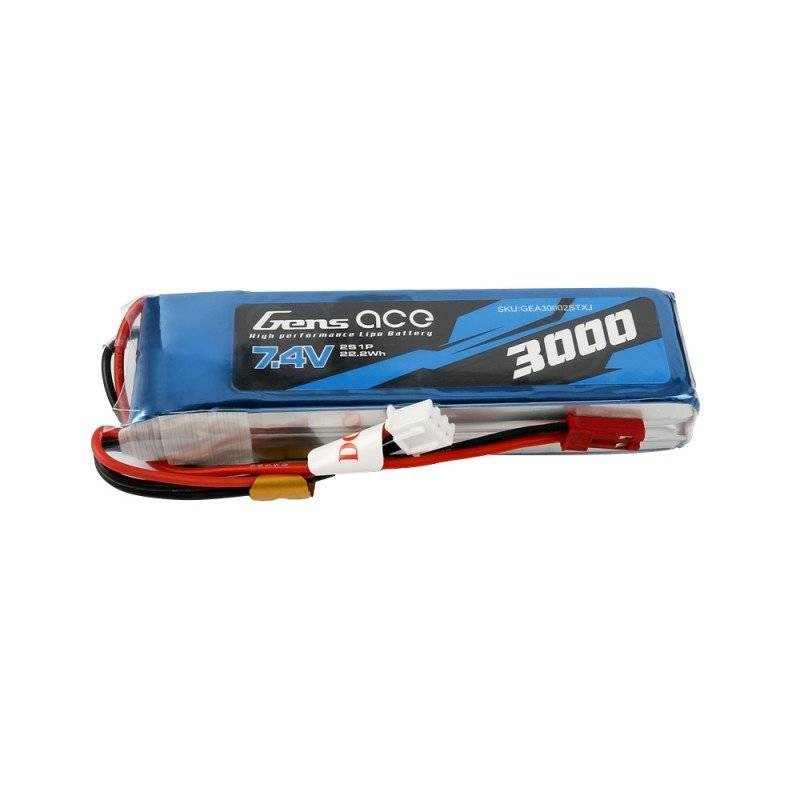 GENS ACE Akumulator LiPo 3000mAh 7.4V 1C 2S1P JST