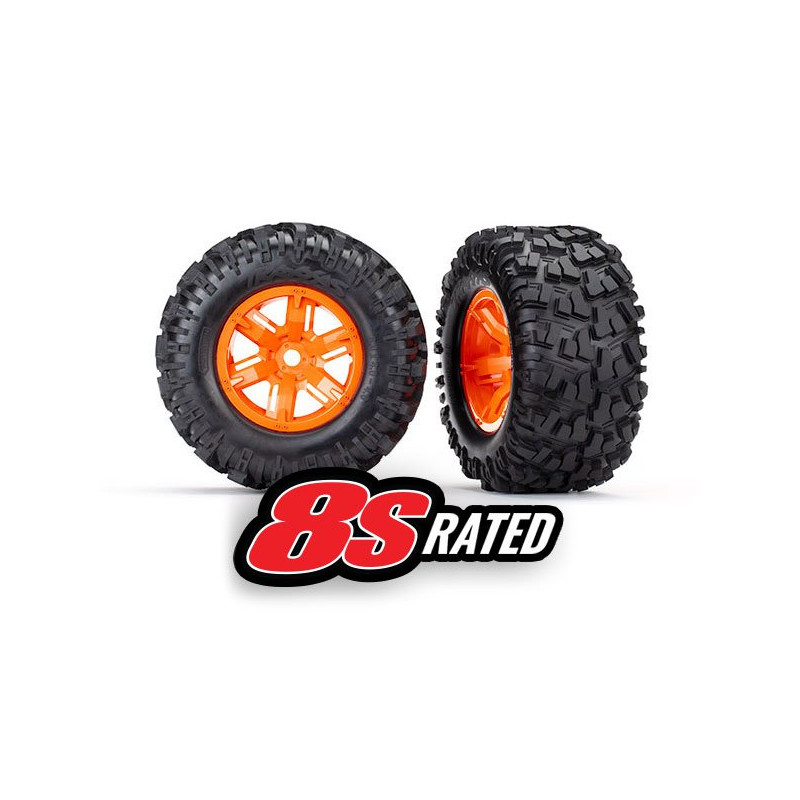TRAXXAS Koła X-Maxx AT 2szt. (Pomarańczowe)
