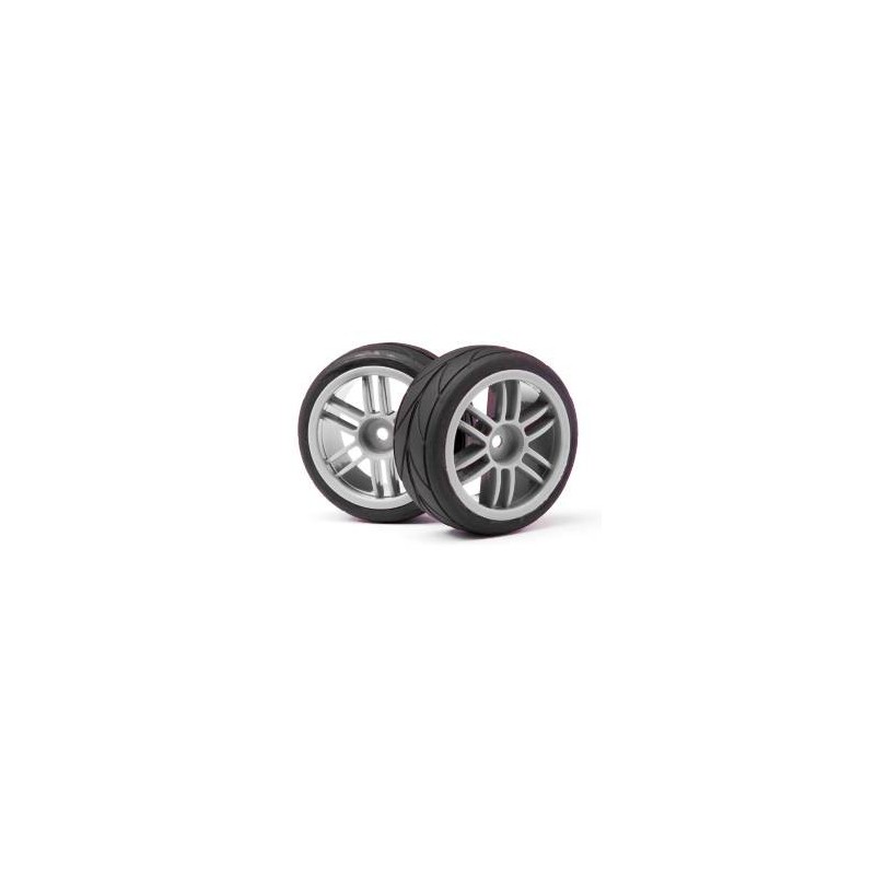 MAVERICK Split 6 Spoke Wheels and Cut Slick Tyres (2Pcs) (Strada EVO TC)