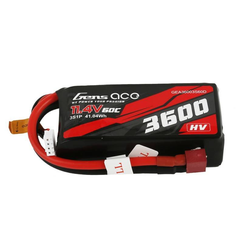 GENS ACE Akumulator LiPo 3600mAh 11.4V 60C 3S1P HV (High Voltage) DEAN