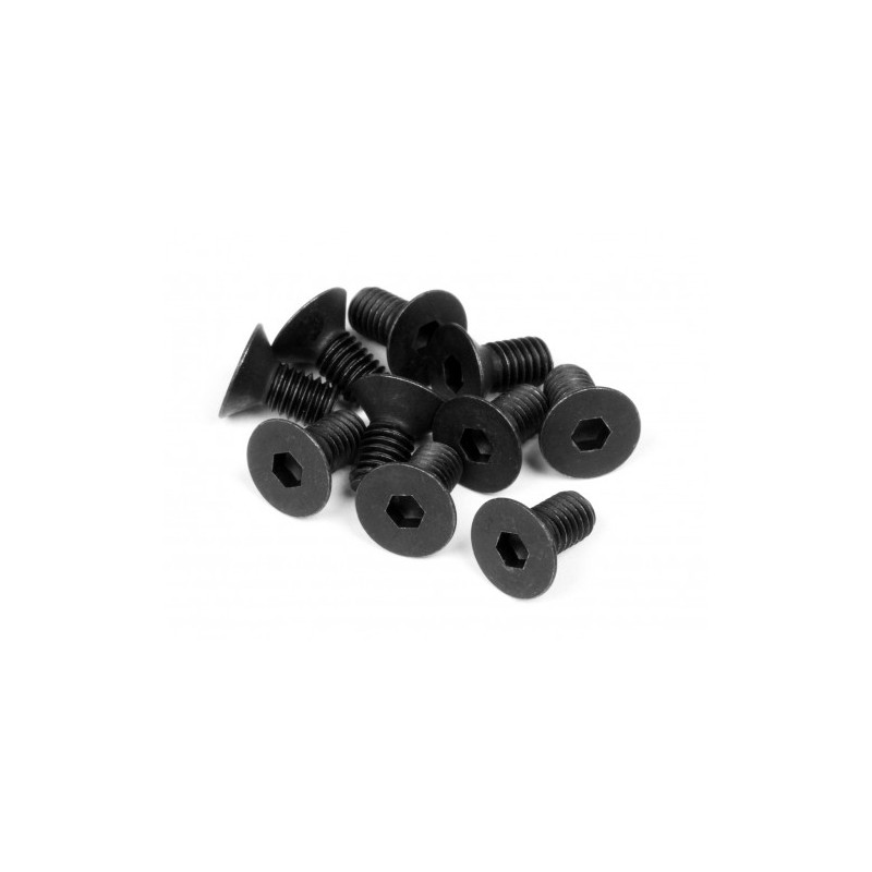 HPI RACING FLAT HEAD SCREW M3x6mm (HEX SOCKET/10pcs)