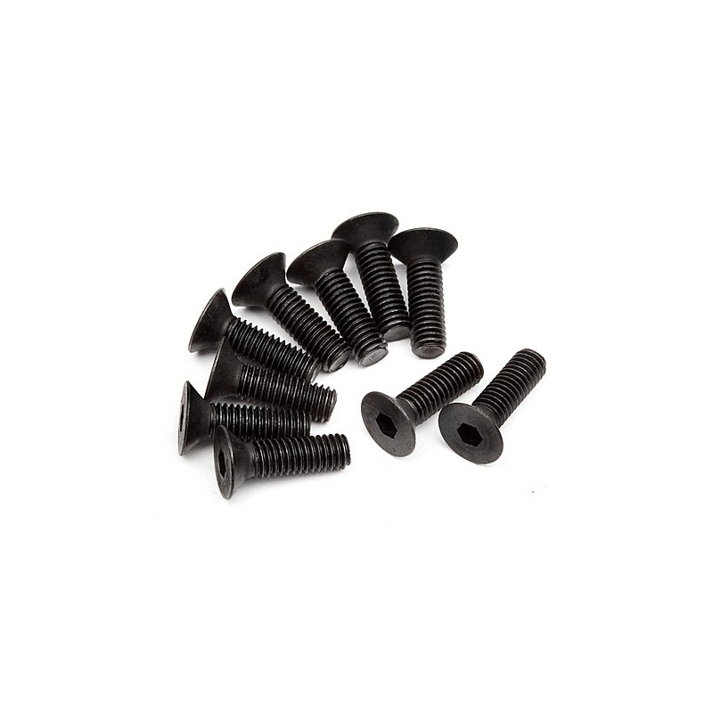 HPI RACING FLAT HEAD SCREW M3X10MM(HEX SOCKET/10PCS)