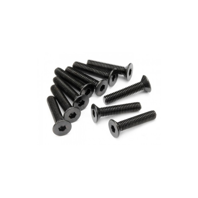 HPI RACING FLAT HEAD SCREW M3X15MM (HEX SOCKET/10PCS)