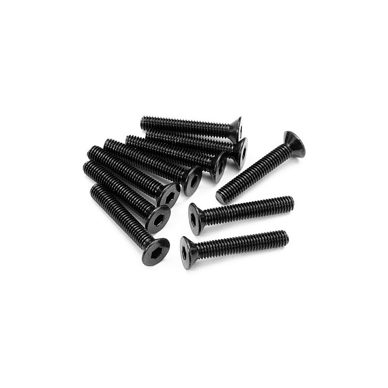 HPI RACING FLAT HEAD SCREW M3X18MM (HEX SOCKET/10PCS)