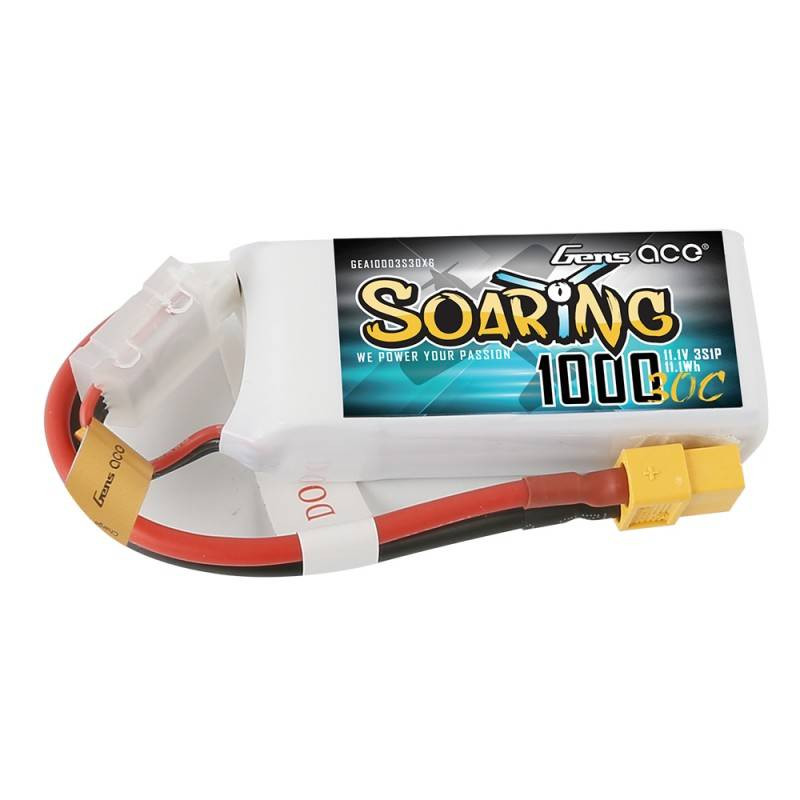 GENS ACE Akumulator LiPo Soaring 1000mAh 11.1V 30C 3S1P XT60