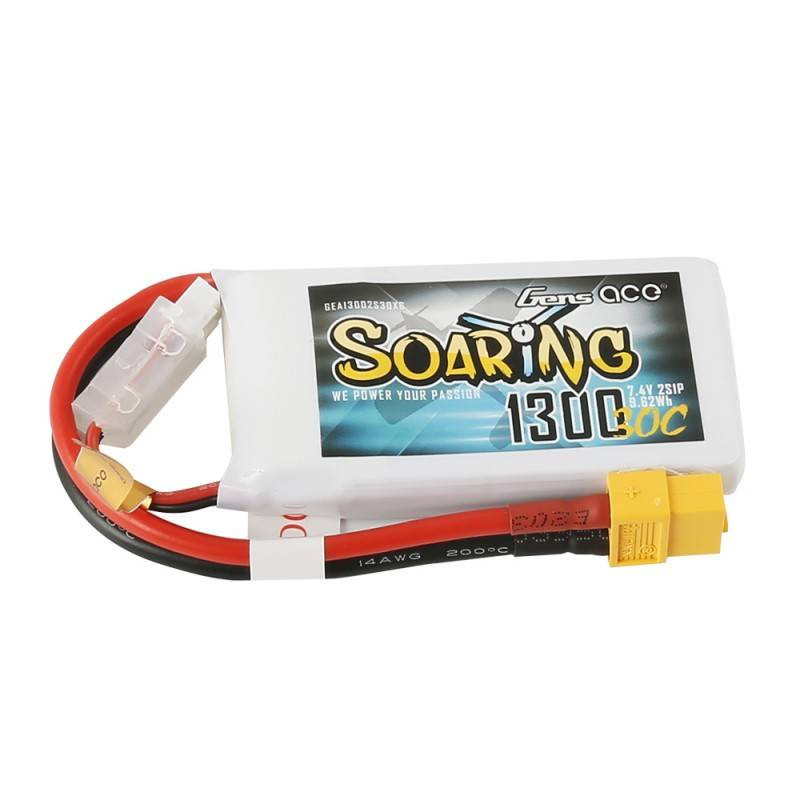 GENS ACE Akumulator LiPo Soaring 1300mAh 7.4V 30C 2S1P XT60