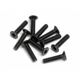 HPI RACING FLAT HEAD SCREW M2.5x12mm (HexSocket/10pcs)
