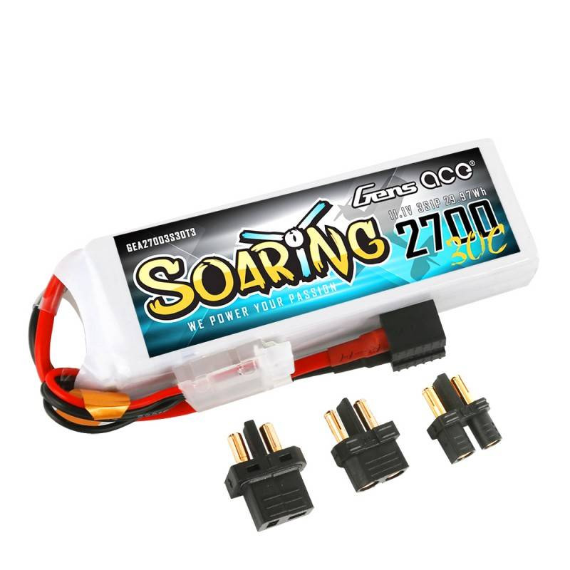 GENS ACE Akumulator LiPo Soaring 2700mAh 11.1V 30C 3S1P EC3/XT60/DEAN