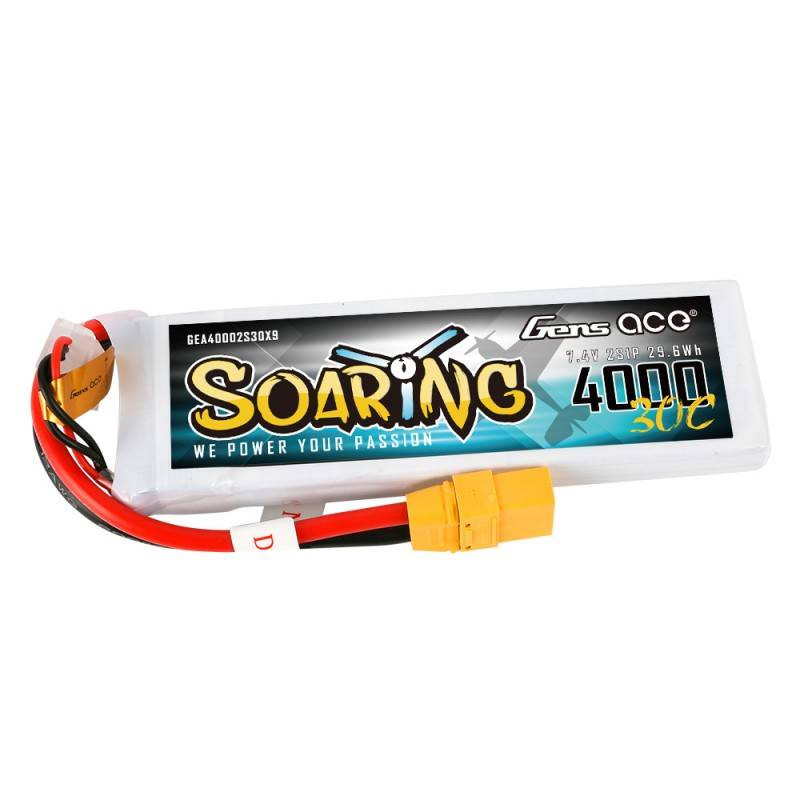 GENS ACE Akumulator LiPo Soaring 4000mAh 7.4V 30C 2S1P XT90