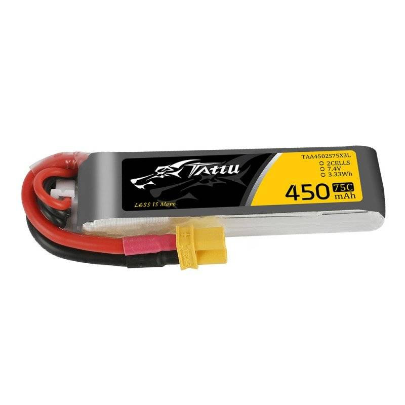 GENS ACE Akumulator LiPo Tattu 450mAh 7.4V 75C 2S1P Long XT30