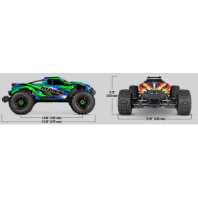 TRAXXAS WideMaxx 4WD VXL 4S 1/10 + TSM (Niebieski)