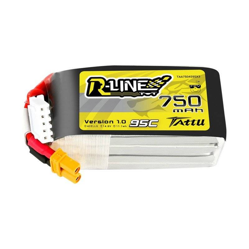 GENS ACE Akumulator LiPo Tattu R-Line 750mAh 14.8V 95C 4S1P JST-XHR