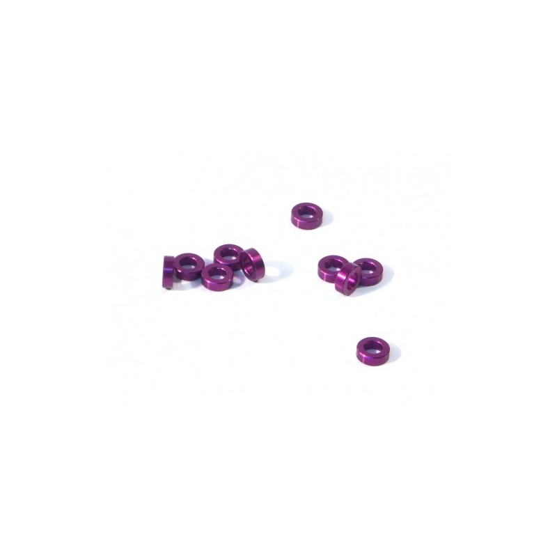 HPI RACING ALUMINIUM WASHER 3 X 6 X 2.0MM (PURPLE/10 PCS)