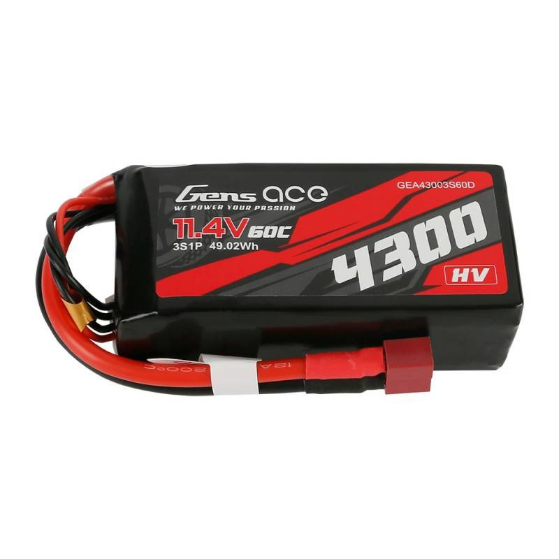 GENS ACE Akumulator LiPo 4300mAh 11.4V 60C 3S1P T-DEAN