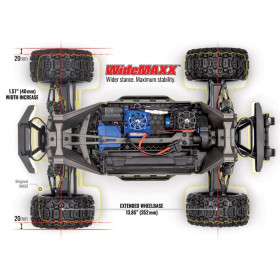 TRAXXAS WideMaxx 4WD VXL 4S 1/10 + TSM (RED)