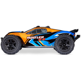 TRAXXAS Auto Rustler 4X4 XL-5 LED 1/10 (pomarańczowy)