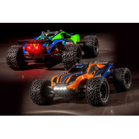 TRAXXAS Auto Rustler 4X4 XL-5 LED 1/10 (pomarańczowy)
