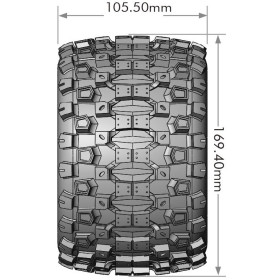 LOUISE Koła 2szt. MFT MT-UPHILL 1/8 Sport Hex 17mm - Monster Truck