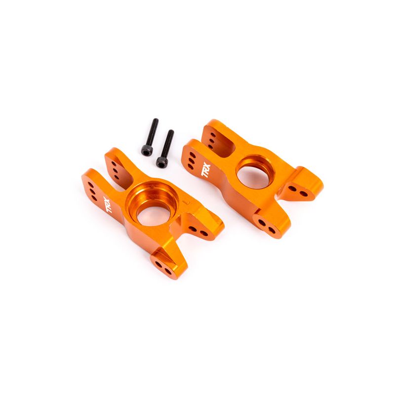 TRAXXAS Aluminiowe zwrotnice tylne do Sledge (oomarańczowe)