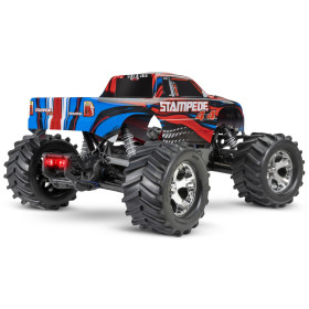 Auto TRAXXAS Stampede 4WD 1/10 Monster Truck + Oświetlenie LED (czerwony)