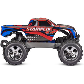 Auto TRAXXAS Stampede 4WD 1/10 Monster Truck + Oświetlenie LED (czerwony)