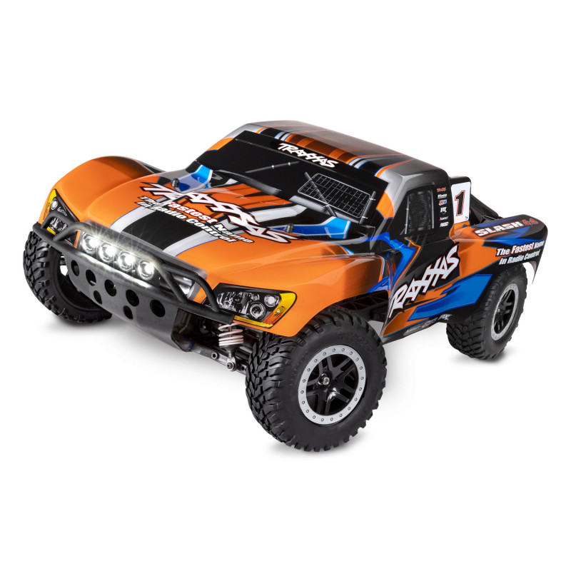 Auto TRAXXAS Slash XL-5 4WD 1/10 + Oświetlenie LED (pomarańczowy)