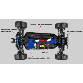 Auto BSD RACING Buggy Chebi BX 213T 1/10 4WD (czerwony)