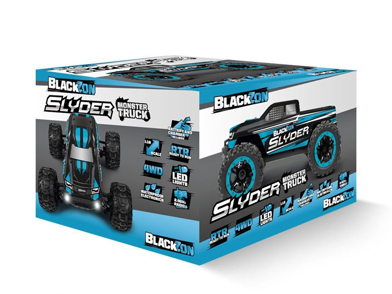 MAVERICK BlackZon Slyder MT Blue 1/16 4WD RTR LED