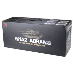 Czołg HENG LONG U.S. M1A2 Abrams Desert 1/16 V7.0 2.4GHz (działko ASG/IR/dźwięk/dym)