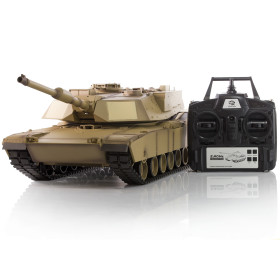 Czołg HENG LONG U.S. M1A2 Abrams Desert 1/16 V7.0 2.4GHz (działko ASG/IR/dźwięk/dym)