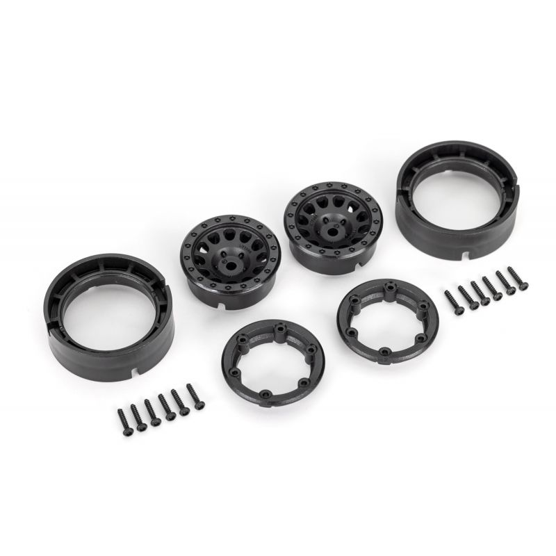 TRAXXAS Felgi Beadlock 1.0" TRX-4M (Czarne) (2 szt.)