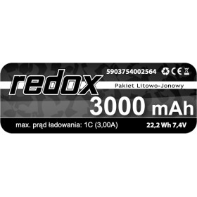 REDOX Akumulator Li-Ion 7,4V 3000mAh 2S DEAN ASG