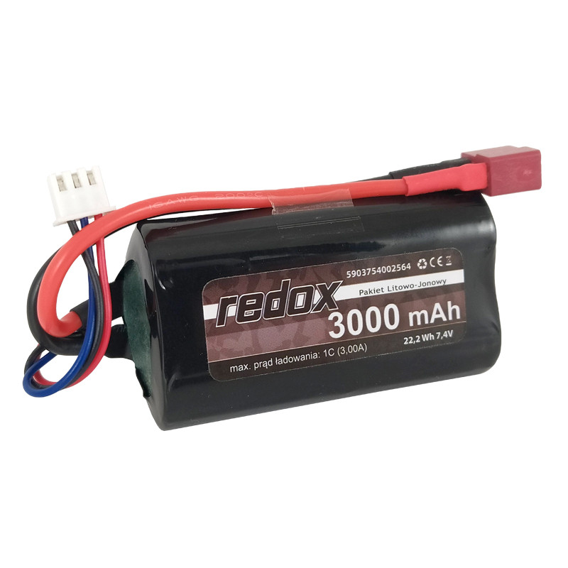 REDOX Akumulator Li-Ion 7,4V 3000mAh 2S DEAN ASG