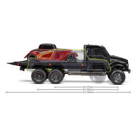 TRAXXAS TRX-6 Ultimate RC Hauler 6x6  (Czarny)