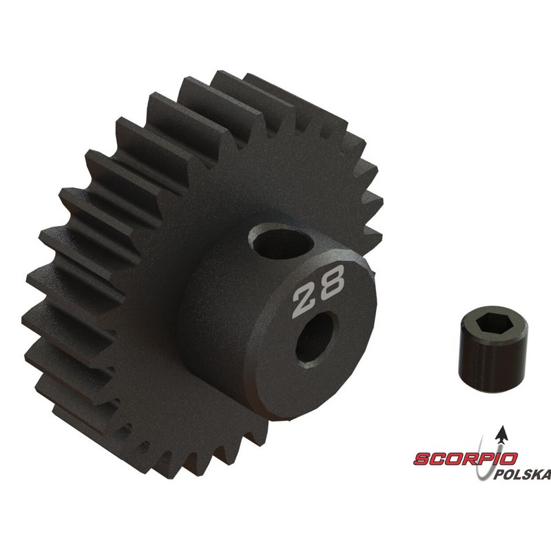 Arrma zębatka 28T 0.8M 3.175mm CNC stal