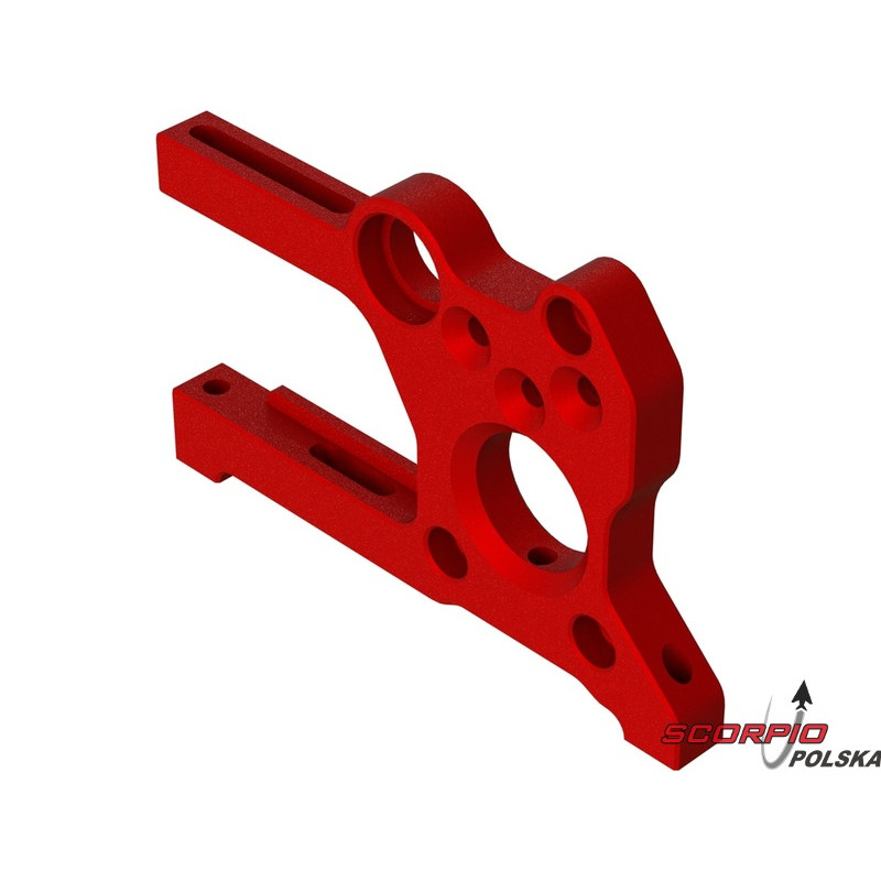Arrma Uchwyt płyty silnika aluminium, czerwony