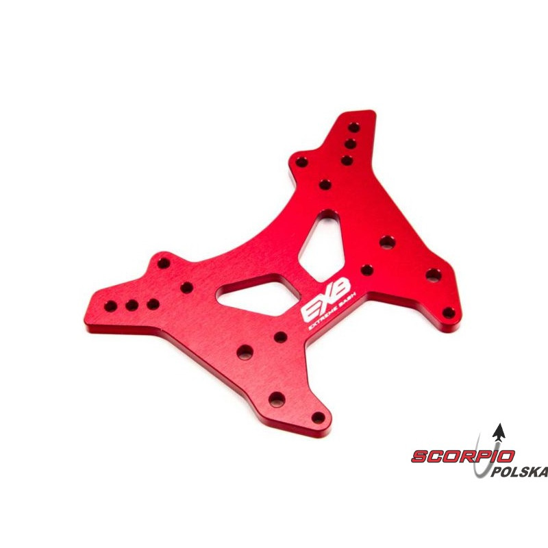 Arrma wieża amort przednia L CNC 7075 T6 aluminium, czerwona