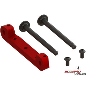Arrma mocowanie zawieszenia przednie górne, CNC aluminium, czerwone