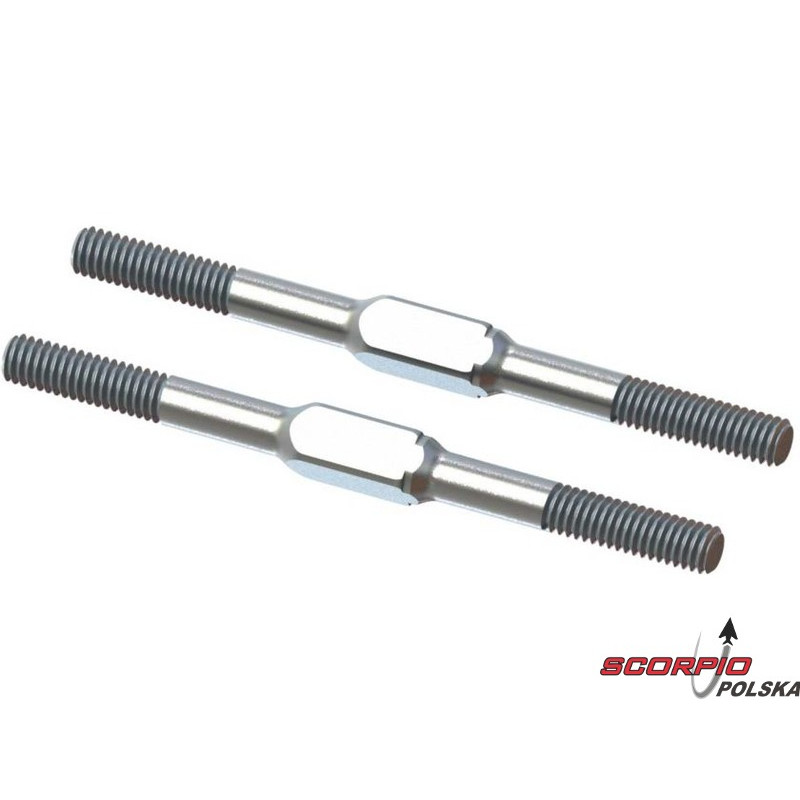 Arrma łącznik M4x60mm stal, srebrny (2)