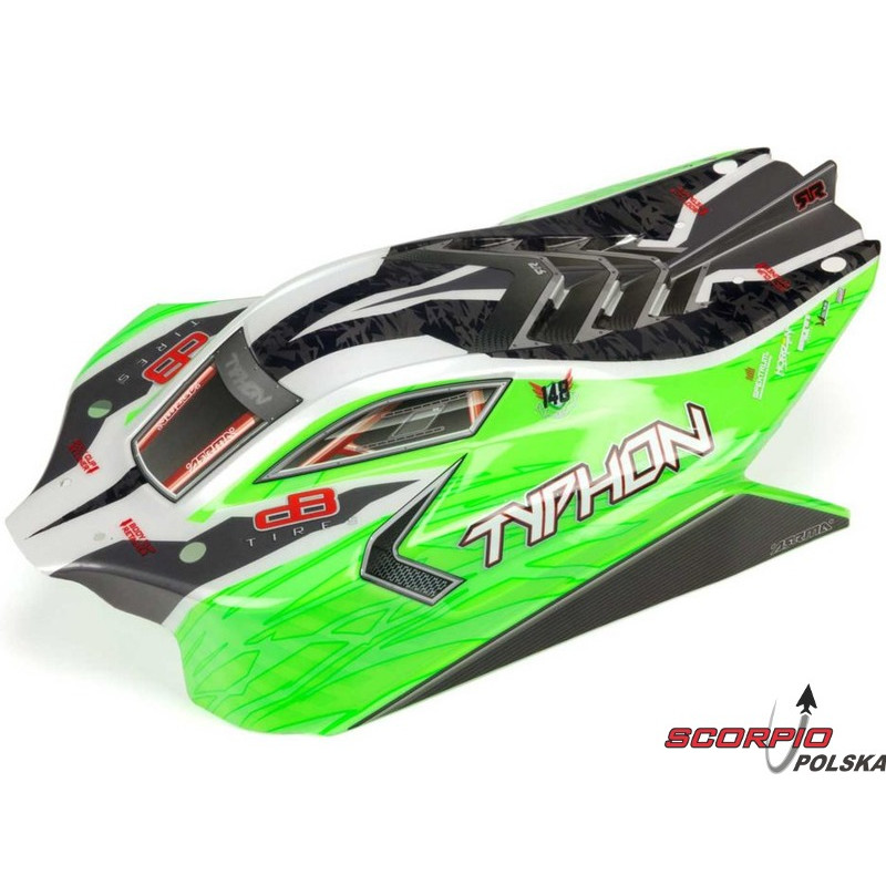 Arrma karoseria zielona: Typhon 4WD Mega