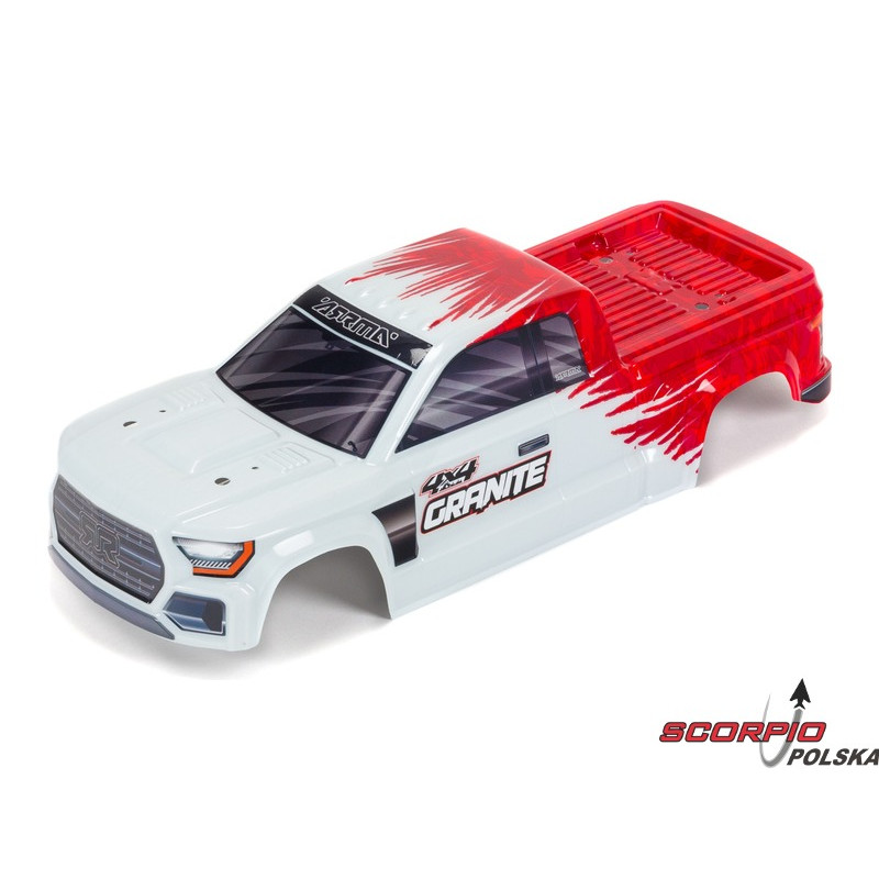 Arrma karoseria biała: Granite 4X4 Mega