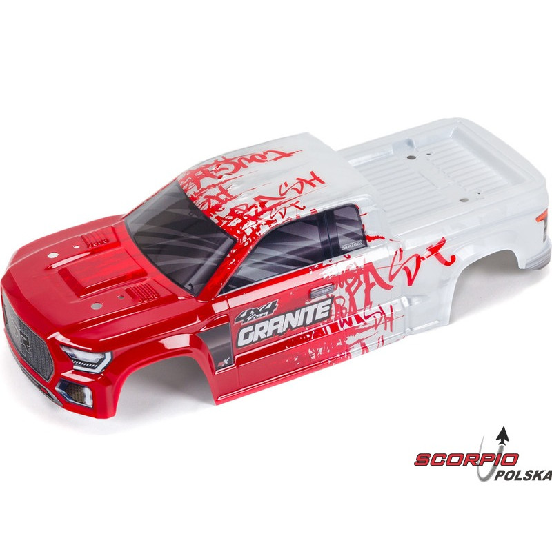 Arrma karoseria czerwona/biała: Granite 4X4 BLX