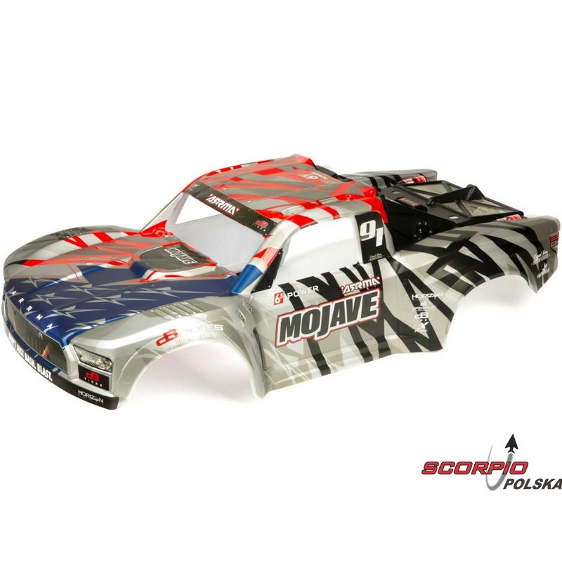 Arrma Karoseria srebrna/czerwona: Mojave 6S BLX
