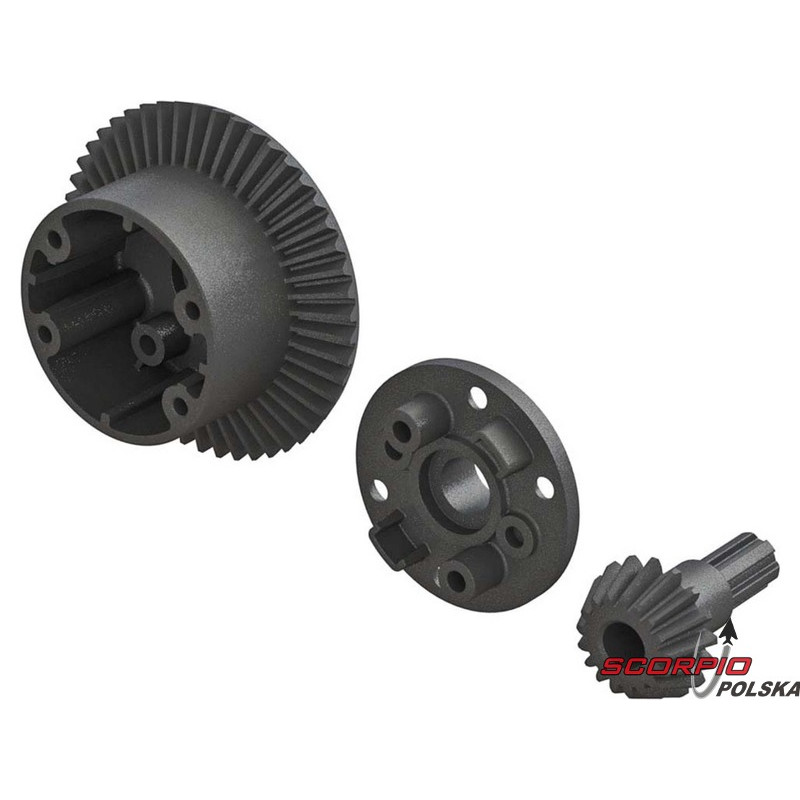 Arrma AR310802 Obudowa dyferencjału z kołami zębatymi 49T/17T
