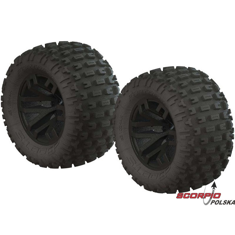 Arrma AR550044 Koło z oponą dBoots Fortress MT czarne (2)