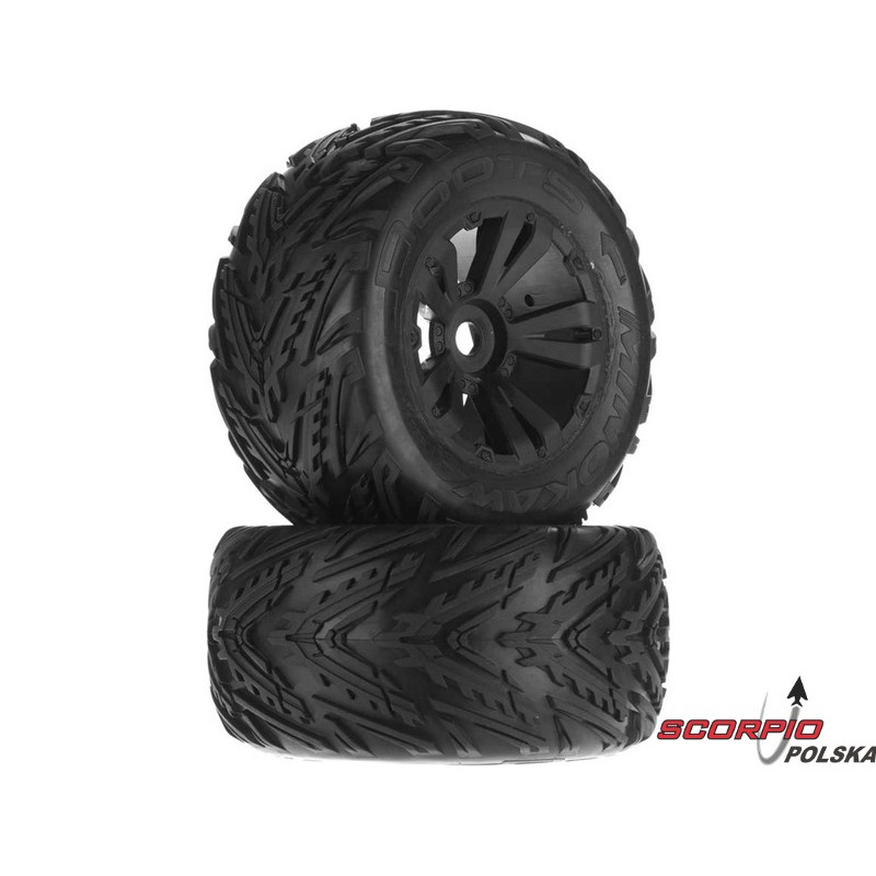 Arrma AR550034 6S: Koło z oponą Minokawa MT czarne (2)